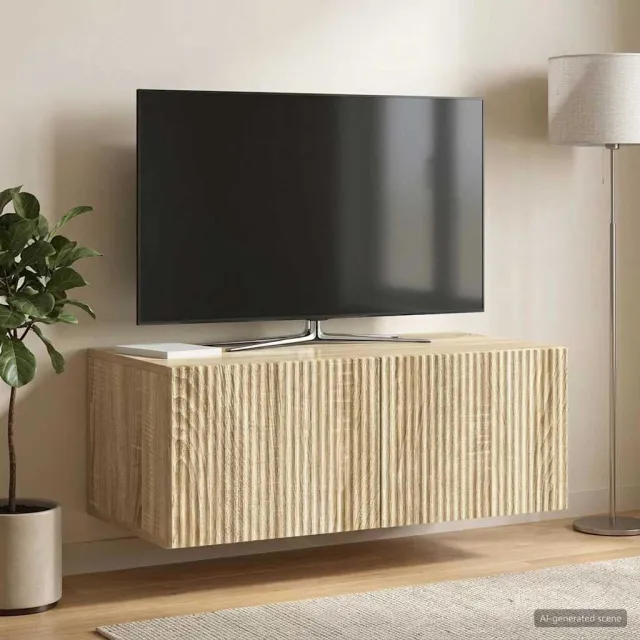 vidaXL Wandbeugel TV-kast 78,5 x 41 x 30 cm Sonoma Eiken Bewerkt hout Bruin