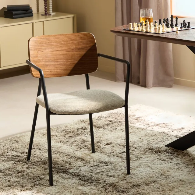 NOUS Living Nadin eetkamerstoel beige, foto 2