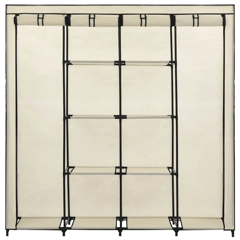 vidaXL Kledingkast met 4 vakken 175x45x170 cm crème, foto 4