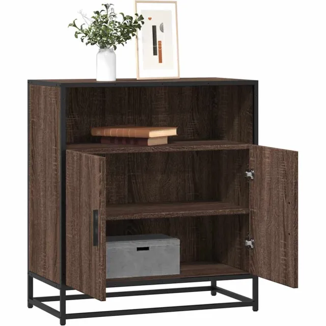 vidaXL Dressoir 68x35x76 cm bewerkt hout bruin eikenkleur