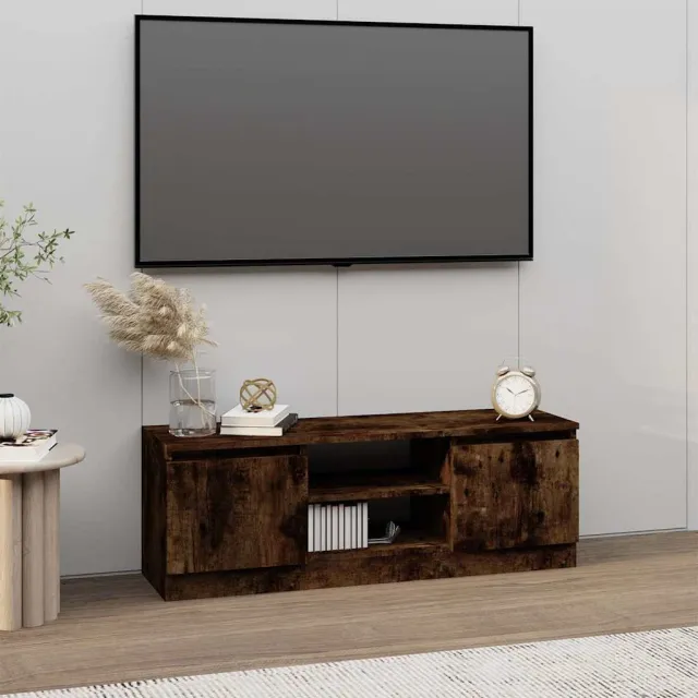vidaXL Tv-meubel met deur 102x30x36 cm gerookt eikenkleurig, foto 2
