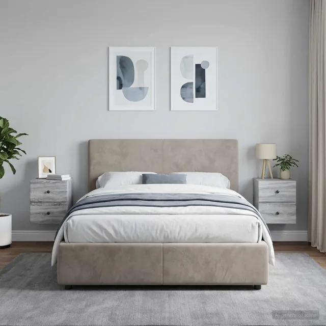 vidaXL Wandbeugel Bedkast 2 st Grijs sonoma 34,5 x 33 x 40 cm