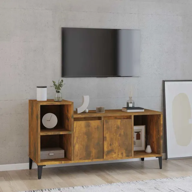 vidaXL Tv-meubel 100x35x55 cm bewerkt hout gerookt eikenkleurig, foto 2