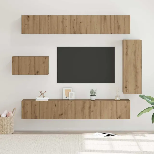 vidaXL Tv-meubelset 8 st 30,5 x 30 x 90 cm Artisan Eiken, foto 2