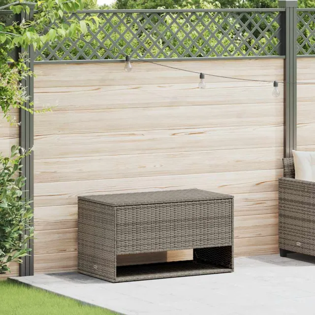 vidaXL Opbergbox voor buiten 100x55x55,5 cm poly rattan grijs, foto 2