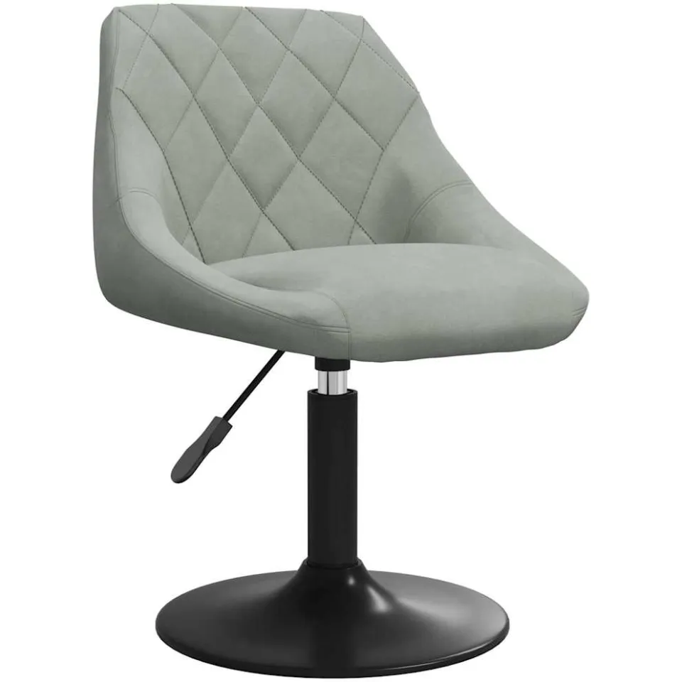 vidaXL Eetkamerstoelen draaibaar 2 st fluweel lichtgrijs