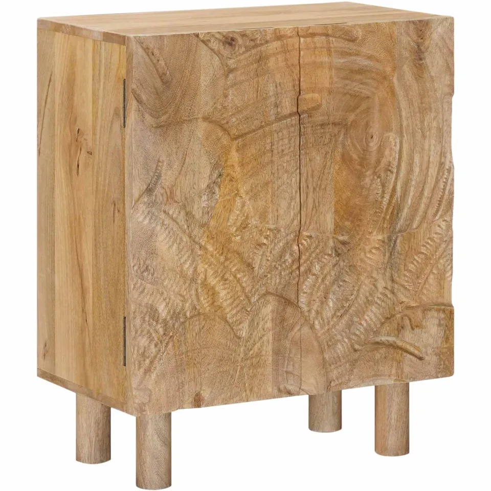vidaXL Dressoir 53 x 30 x 65 cm Massief Mango Hout en Geengineerd Hout roze, foto 4