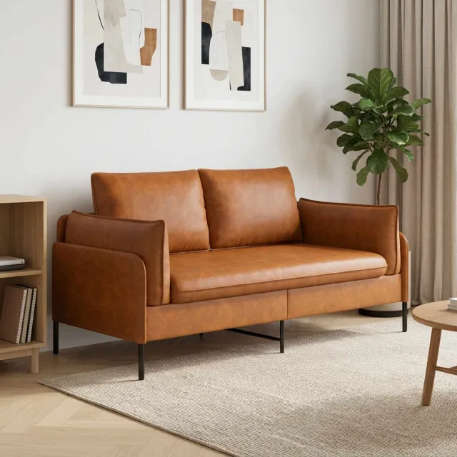 vidaXL 2-Zits Sofa Bruin 188 x 81 x 89 cm Kunstleer