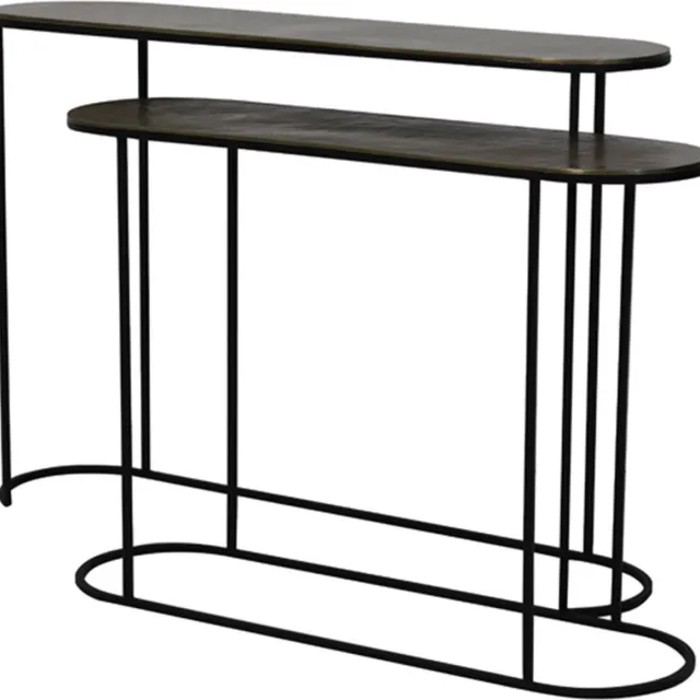 Light & Living Side BOCOV - 118x28x81cm - Brons - Set van 2
