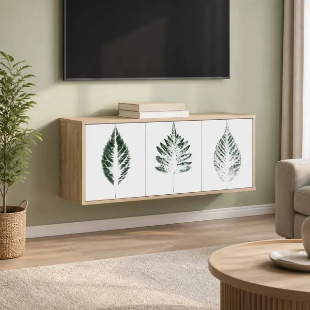 vidaXL Wandgemonteerd tv-meubel HANAU 102 x 33 x 40 cm Sonoma Eiken Bruin