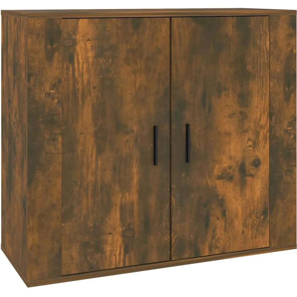 vidaXL Dressoir 80x33x70 cm bewerkt hout gerookt eikenkleurig Bruin