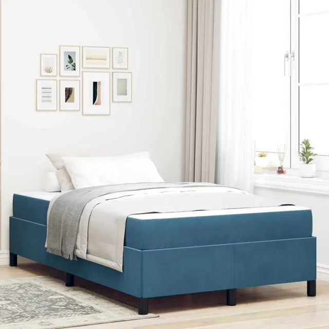 vidaXL Bedframe Donkerblauw 120 x 190 cm Stof