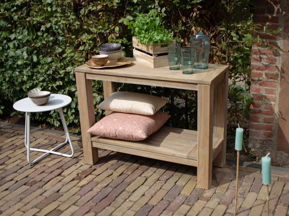 Manifesto Furniture Manifesto Latera bijzet tuintafel ø 45cm (h:45cm) wit, foto 3