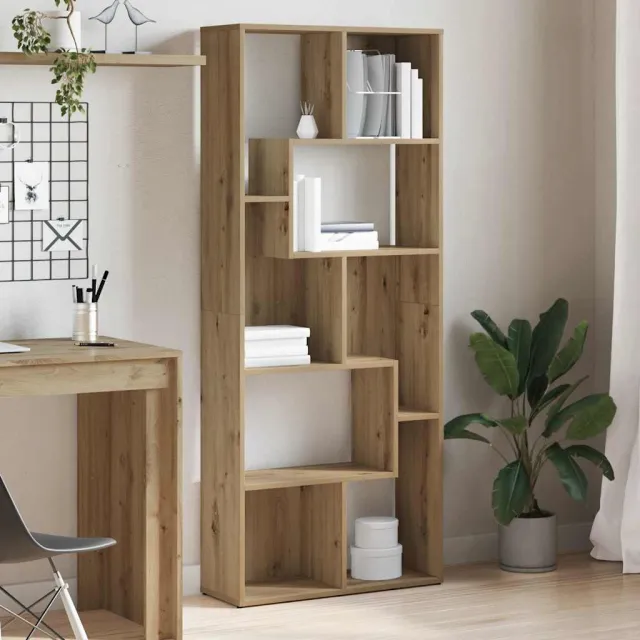 vidaXL Boekenkast Artisan Eiken 67x24x161 cm Bewerkt Hout, foto 2