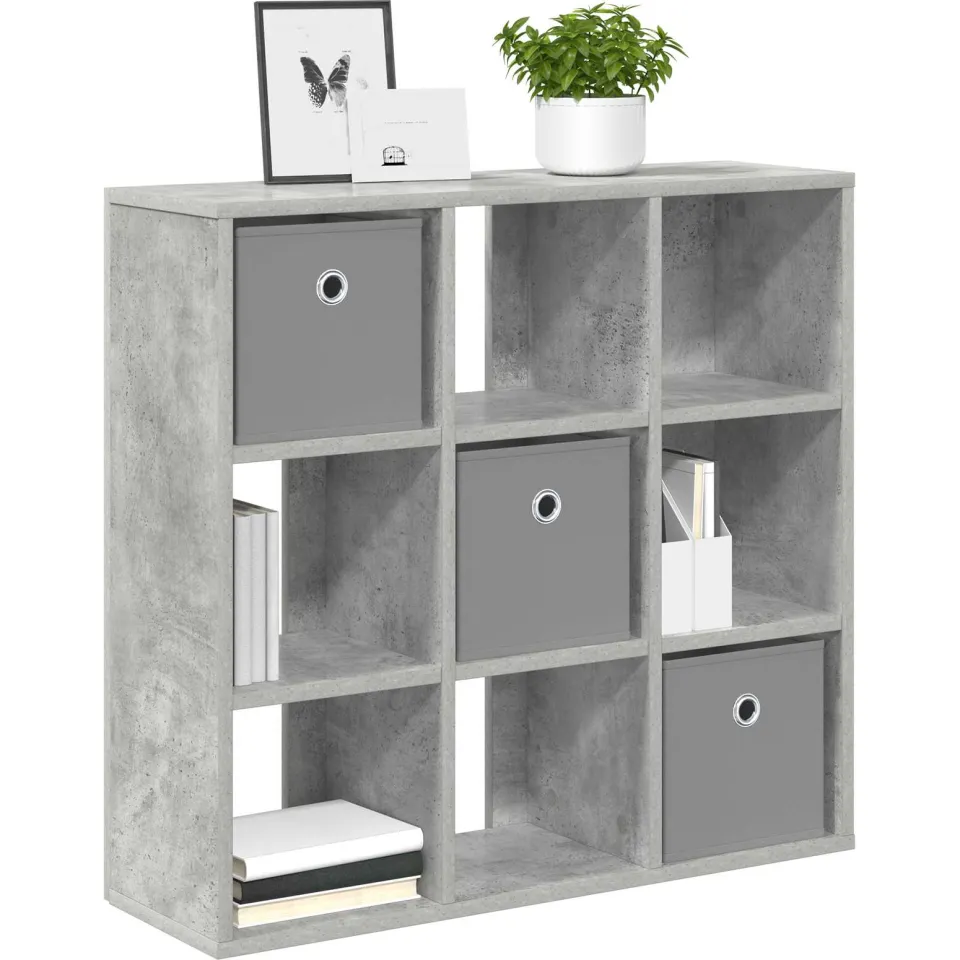 vidaXL Dressoir Beton Grijs 73,5 x 24 x 69,5 cm, foto 3