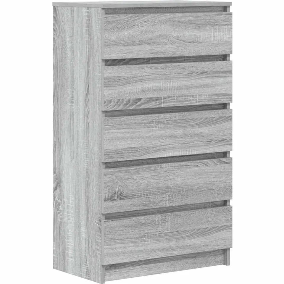 vidaXL Ladekast 60x36x103 cm bewerkt hout grijs sonoma eikenkleurig