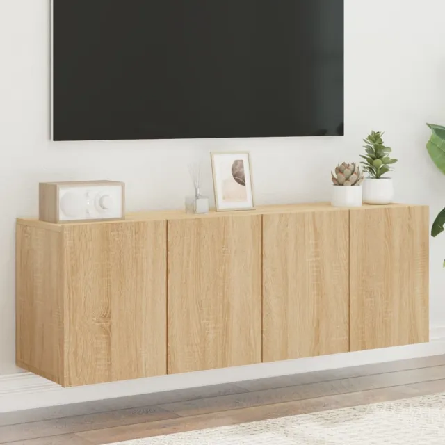 vidaXL Tv-meubels 2 st wandgemonteerd 60x30x41 cm sonoma eikenkleurig Bruin