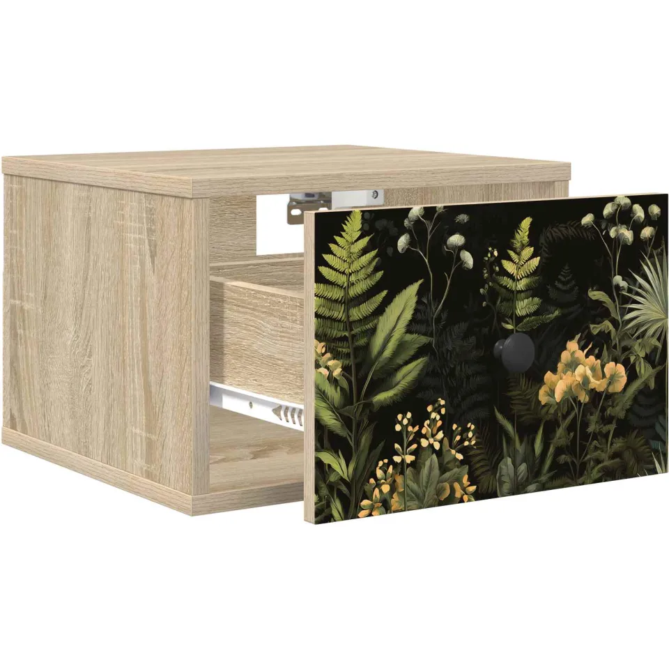 vidaXL Wandkastje RHENEN Sonoma Eiken 36 x 33 x 25 cm Bewerkt hout Bruin