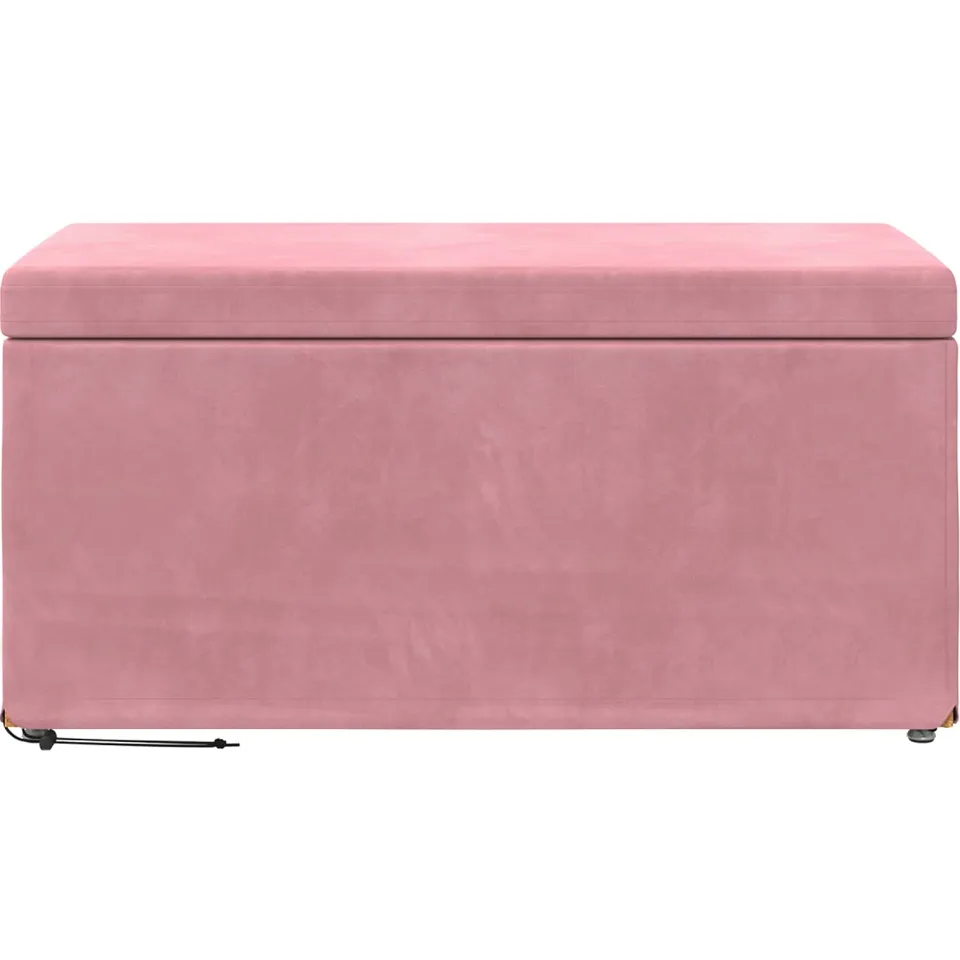 vidaXL Kruk Roze 81 x 41 x 40 cm Velvet en Gefabriceerd Hout, foto 4