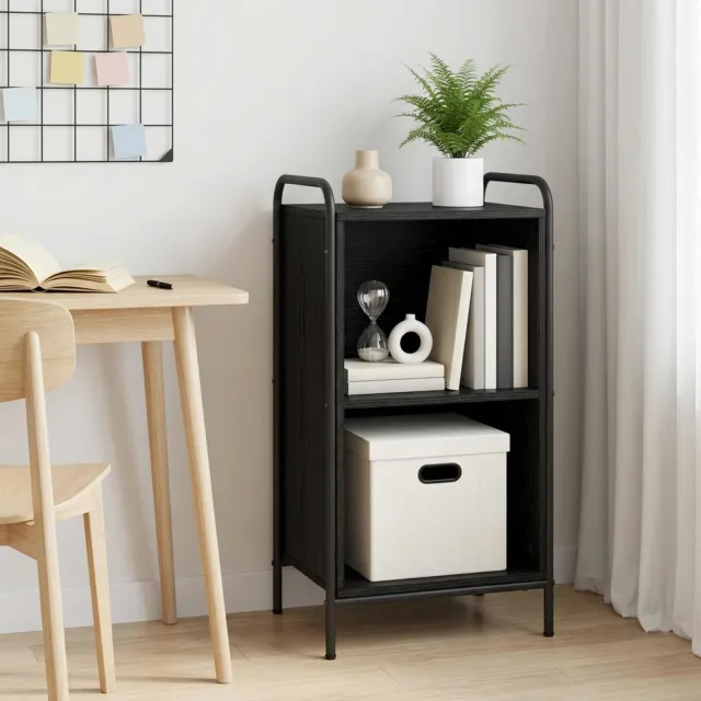 vidaXL Boekenkast 55,5 x 33 x 174 cm Bewerkt hout Zwart eiken, foto 2