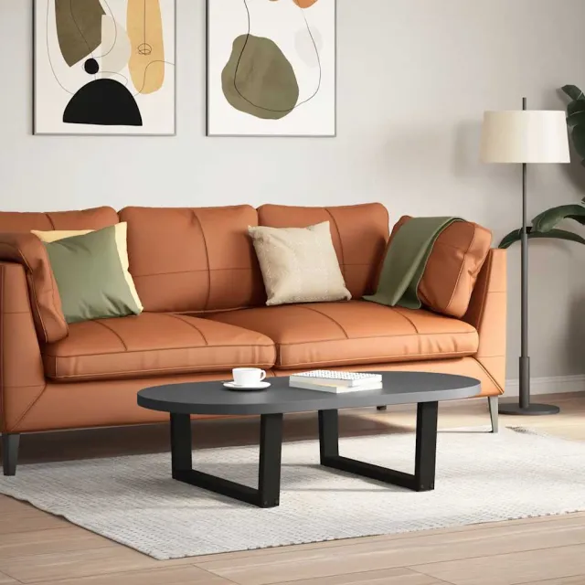 vidaXL Salontafelpoten 2 st V-vormig 70x(30-31,3) cm staal zwart