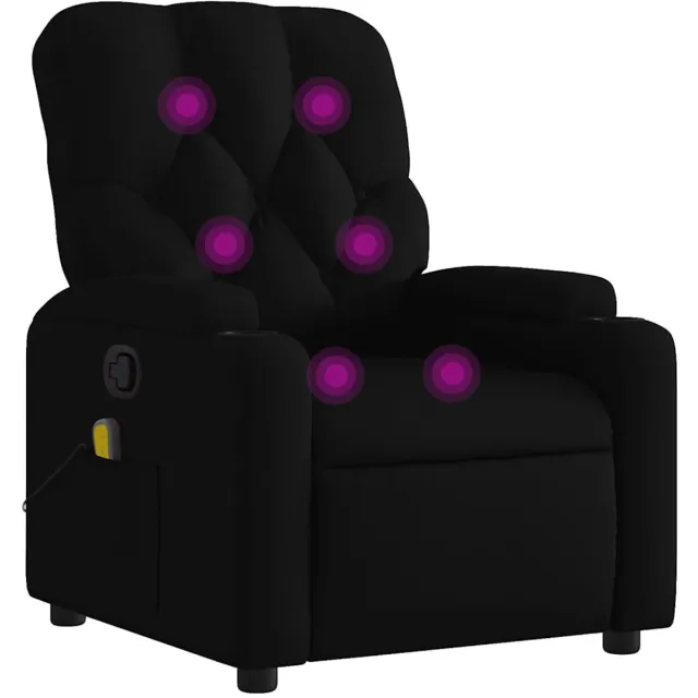 vidaXL Massagestoel - verstelbaar - stof - zwart