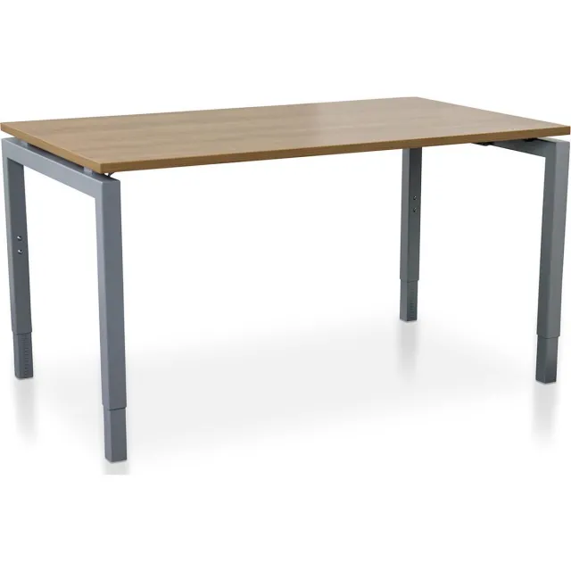 Start Nevada Rechthoek bureau instelbaar | Start Nevada | 160 x 80 cm | Frame aluminium - blad havanna Aluminium frame - havanna blad