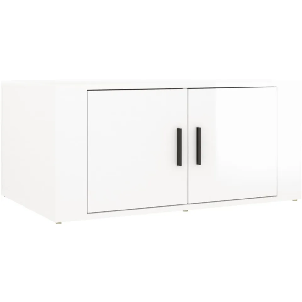 vidaXL Salontafel 80x50x36 cm bewerkt hout hoogglans wit