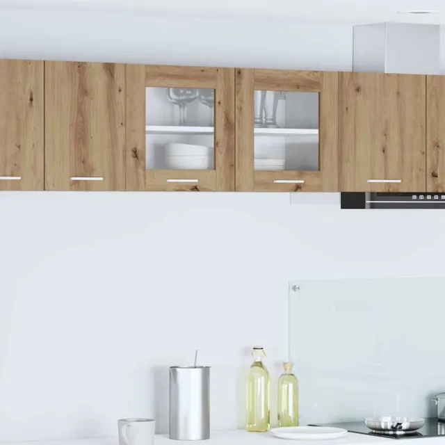 vidaXL Hangkast Ambachtelijke Eik en Wit 80 x 31 x 40 cm Bewerkt hout Bruin