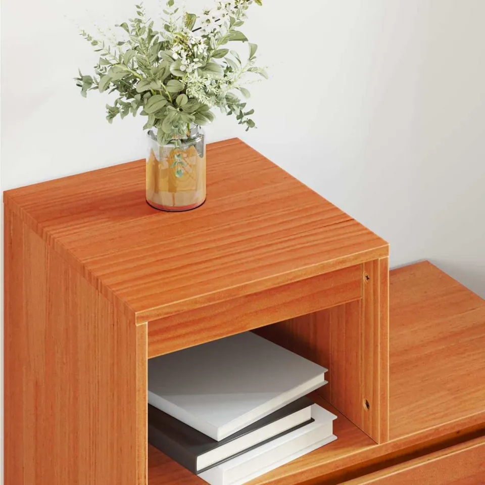 vidaXL Nachtkastje Wasbruin 60 x 34 x 51 cm Bewerkt hout bruin, foto 3