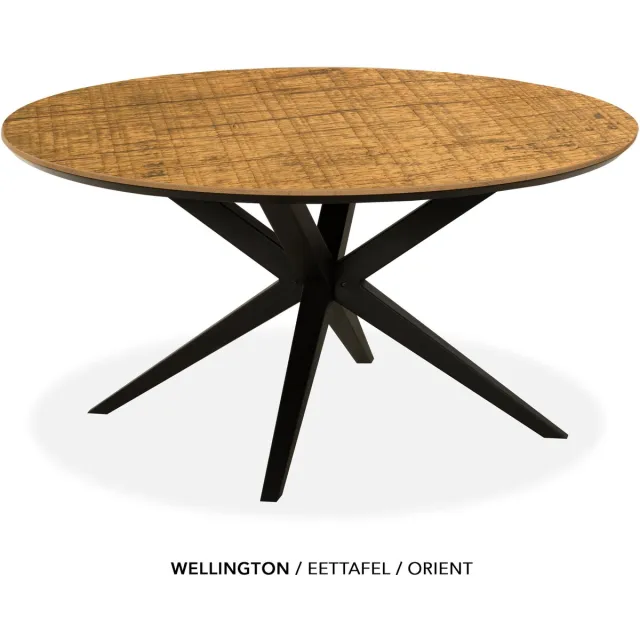 Maxfurn Eettafel rond met verjongde rand | Zeer krasvast | Kleur: Orient | diameter 120cm