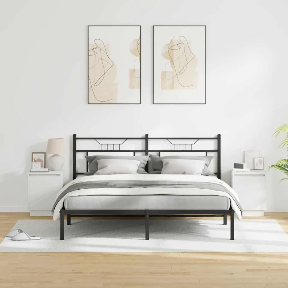 vidaXL Nachtkastje 2 st Wit 39 x 34,5 x 50 cm Bewerkt hout, foto 4