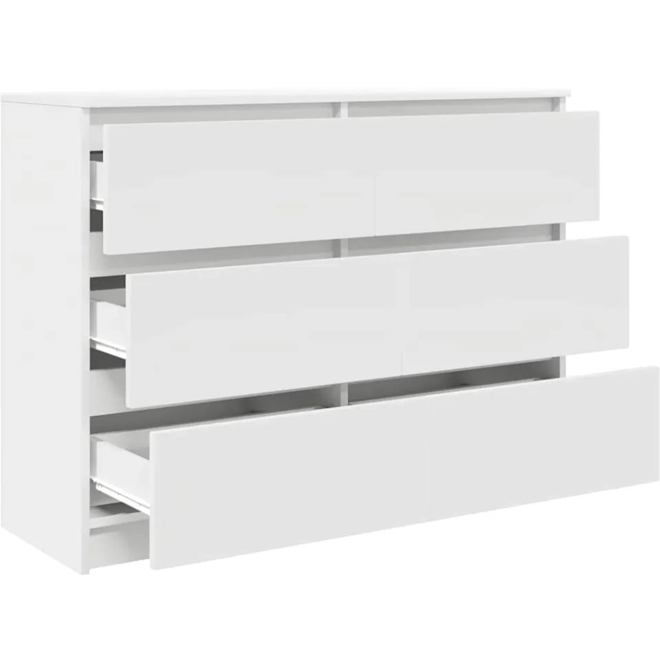 vidaXL Dressoir 100x35x76 cm spaanplaat wit, foto 4