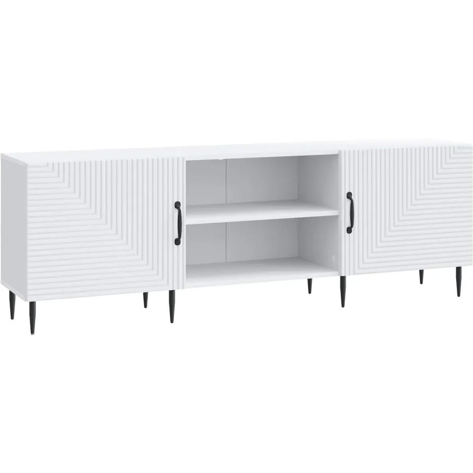 vidaXL TV-kast 150 x 31 x 50 cm Wit Bewerkt hout, foto 3