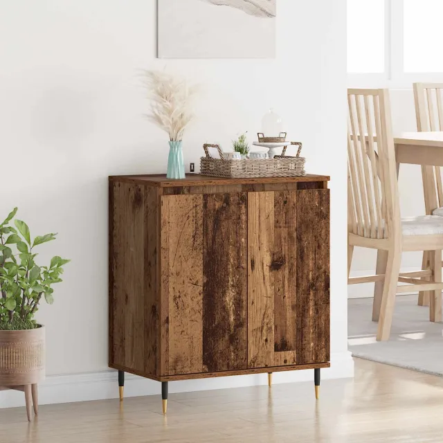vidaXL Dressoir Oud Hout 60 x 35 x 70 cm Bewerkt hout Bruin