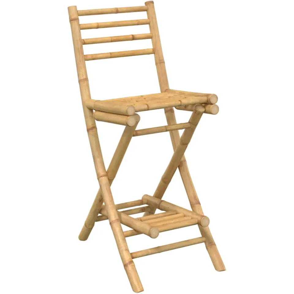 vidaXL 3-delige Barset voor buiten opvouwbaar bamboe bruin, foto 4