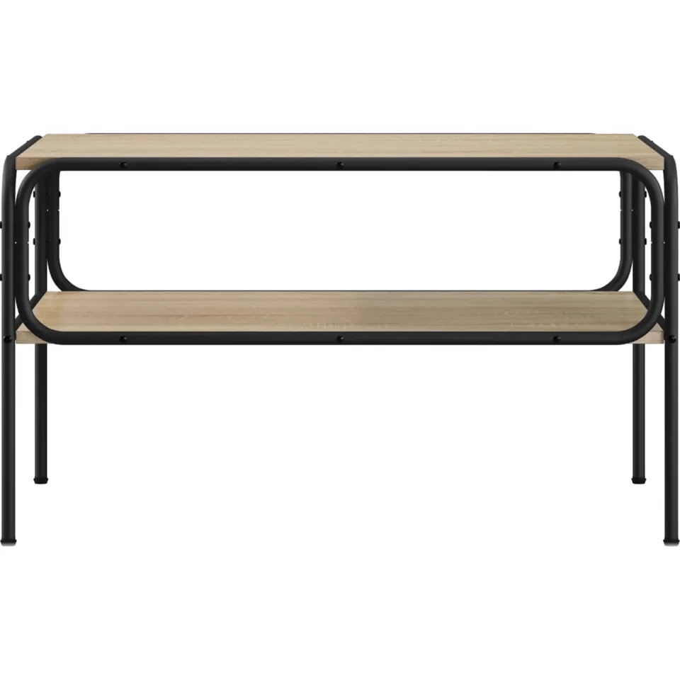 vidaXL Bijzettafel Sonoma Eiken 100 x 50 x 46 cm Bewerkt hout Bruin