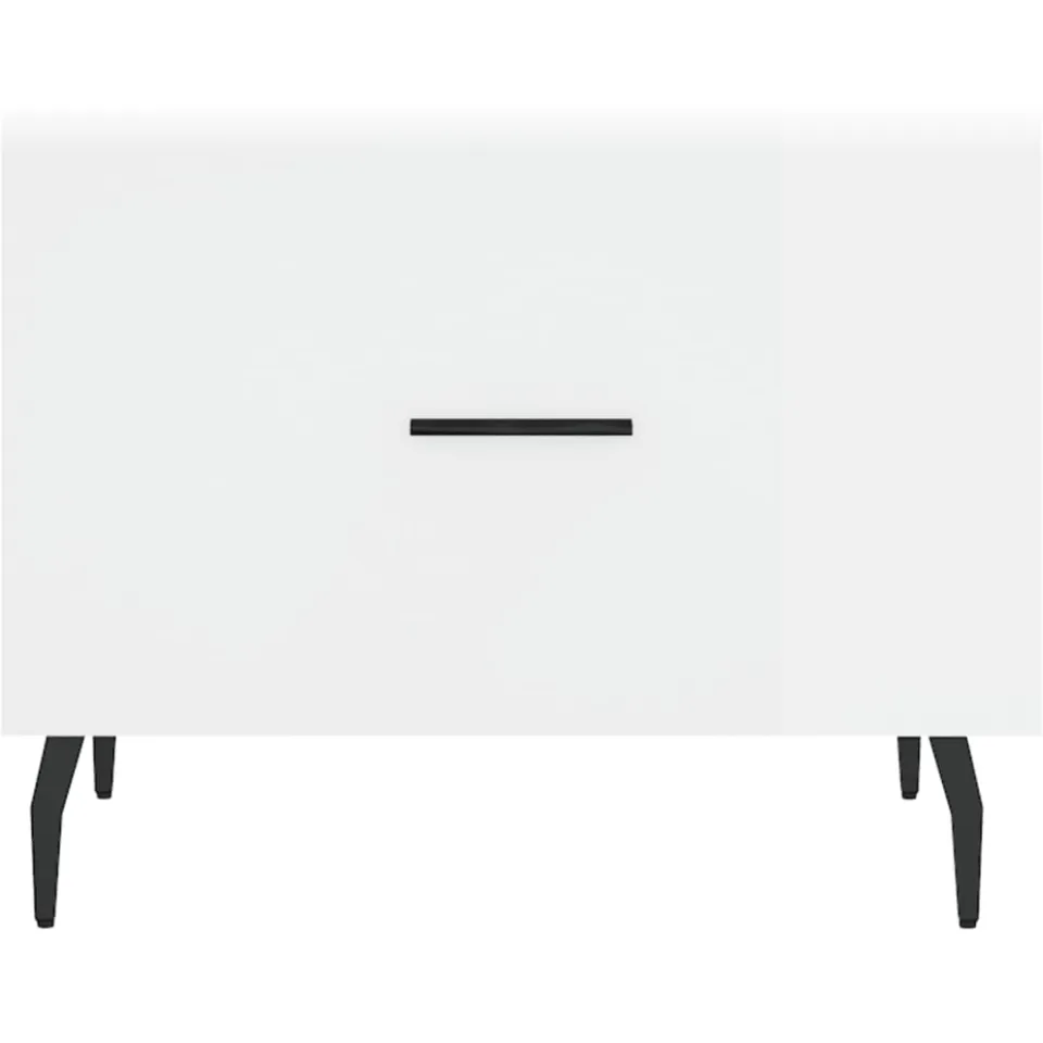 vidaXL Salontafel 50x50x40 cm bewerkt hout hoogglans wit, foto 3