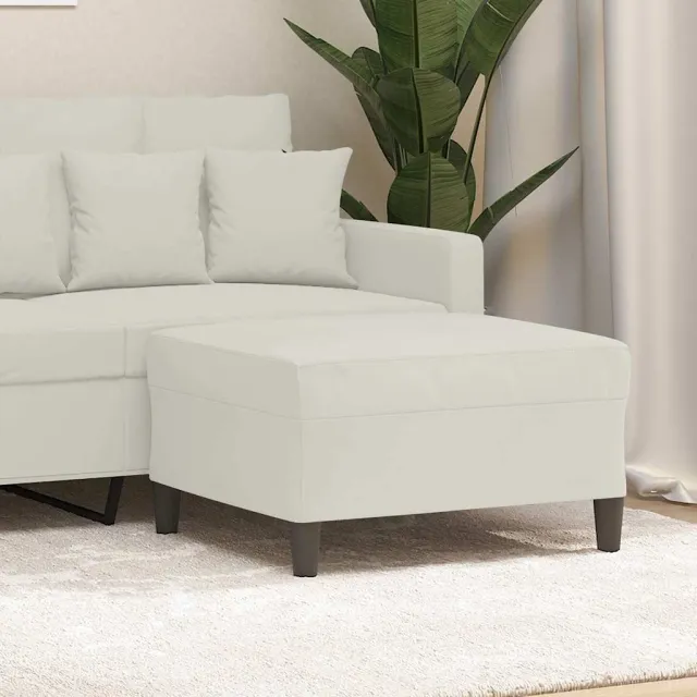 vidaXL Voetenbank 70x55x41 cm fluweel crèmekleurig, foto 2