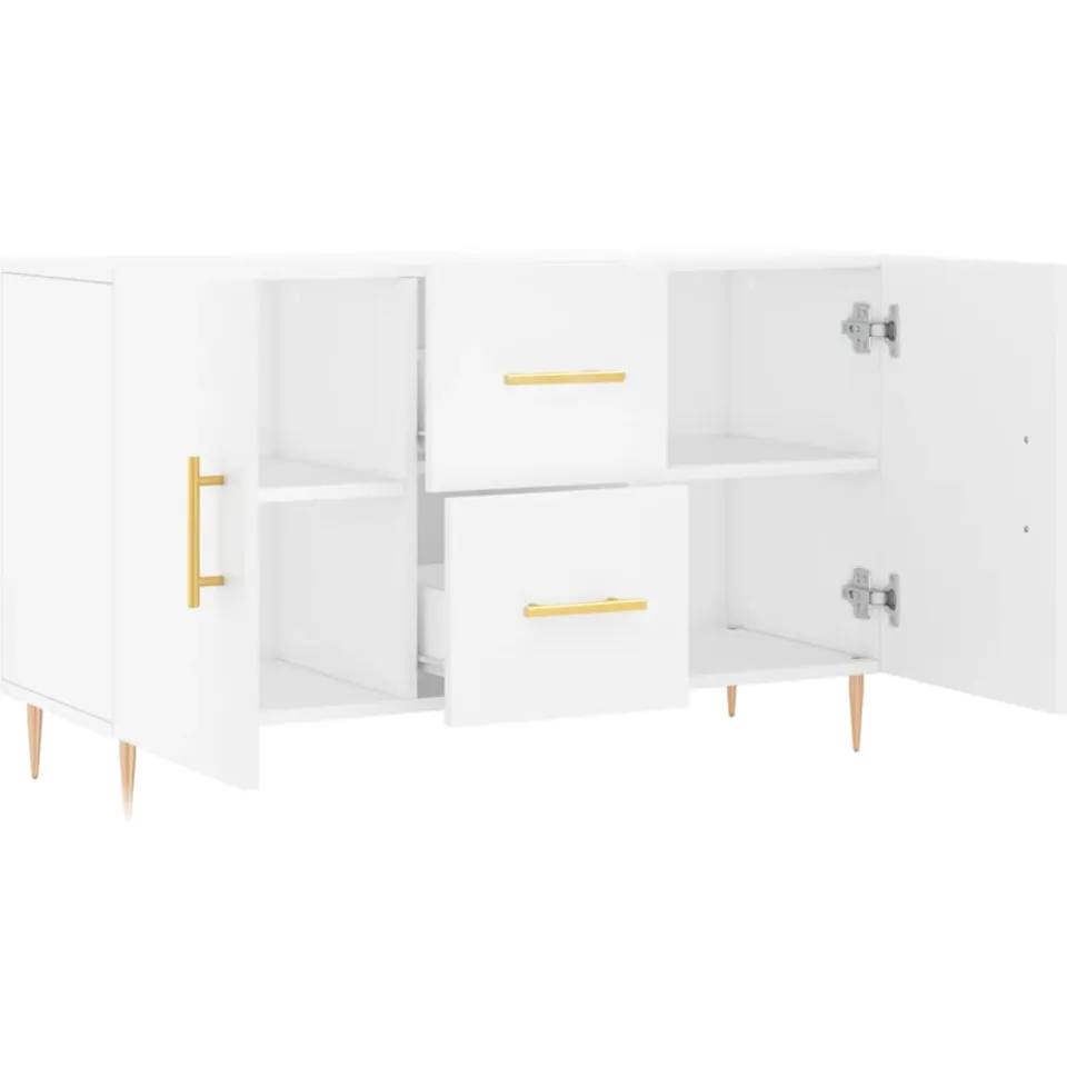 vidaXL Dressoir 100x36x60 cm bewerkt hout wit, foto 3