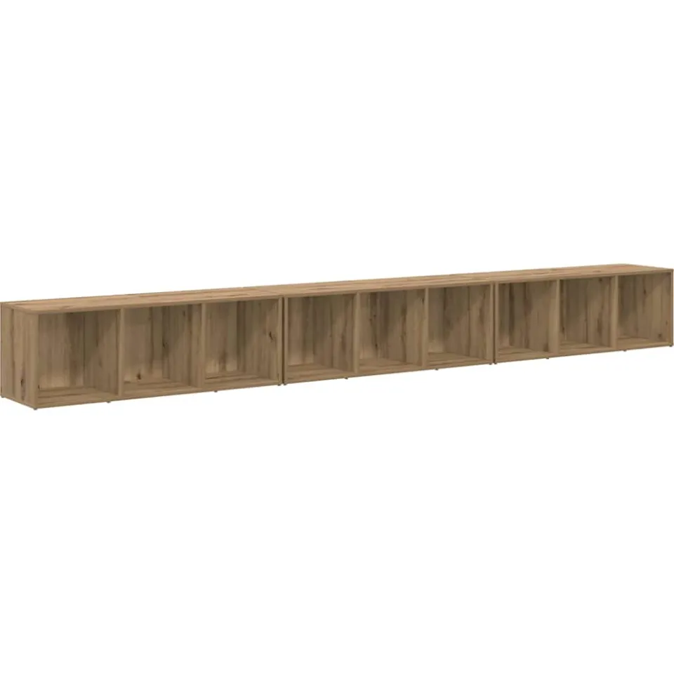 vidaXL Tv-meubelset 3 st 37 x 35 x 107 cm Artisan Eiken Bruin