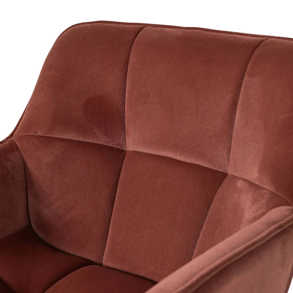 WOOOD Wibo Draaifauteuil - Velvet - Mat Zand - 94x71x83, foto 5