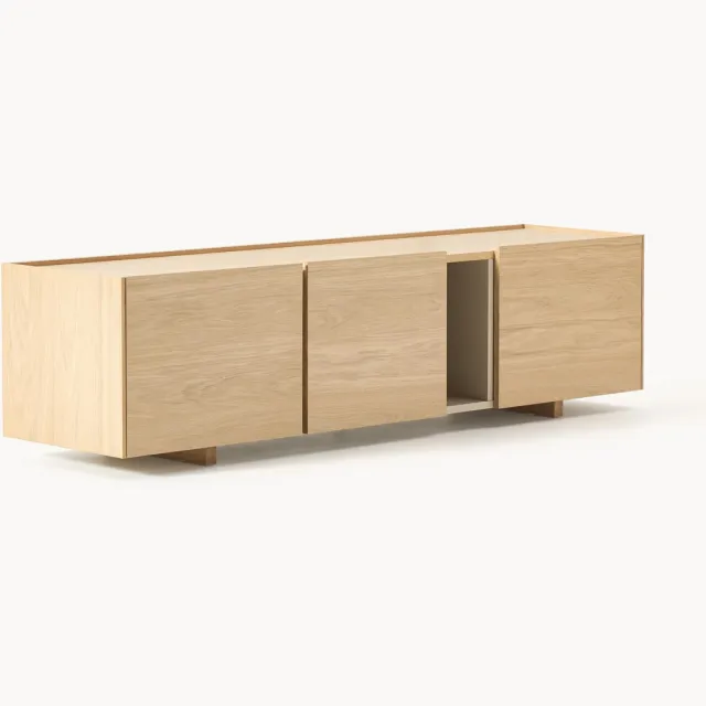 Westwing Collection Houten tv-meubel Larsen beige