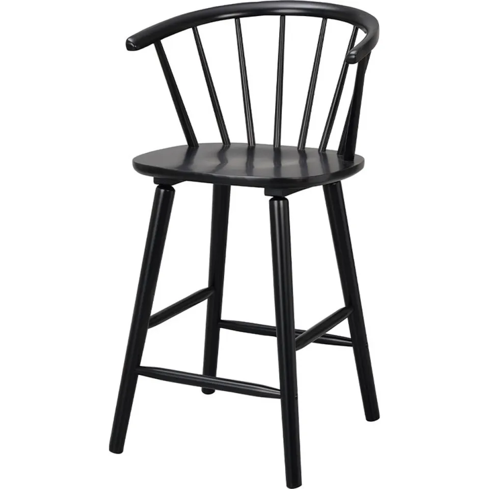 Rowico Home Carmen houten spijlen barkruk zwart - 65 cm
