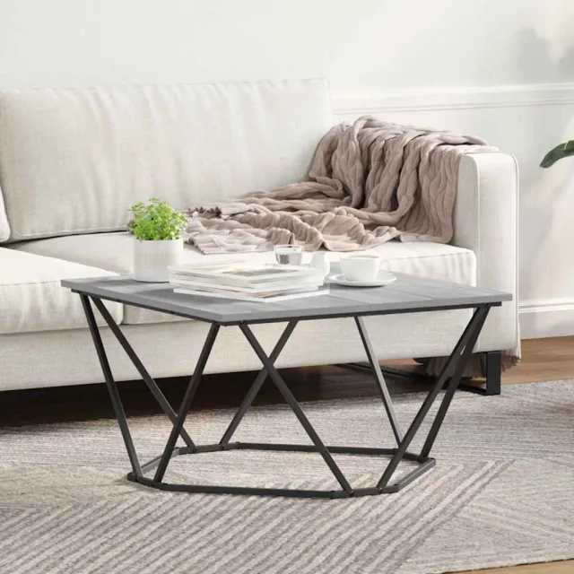 vidaXL Salontafel Grijs Sonoma 80 x 80 x 45 cm, foto 2