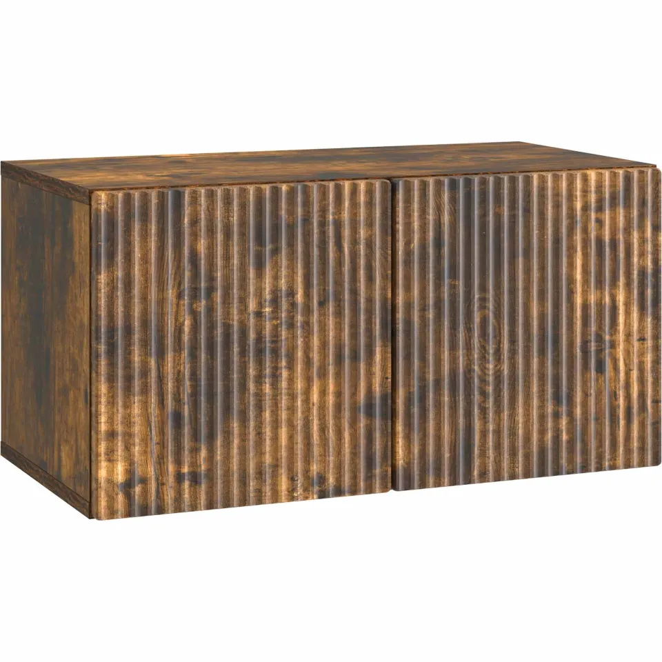 vidaXL Wandbeugel TV-kast 59,5 x 31 x 30 cm Gerookt eiken Bewerkt hout, foto 3