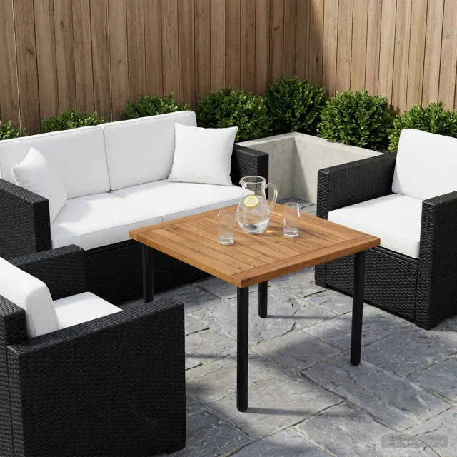 vidaXL Tafelblad LAREN 48,5 x 49 x 2 cm Rechthoekig Massief Acaciahout Bruin