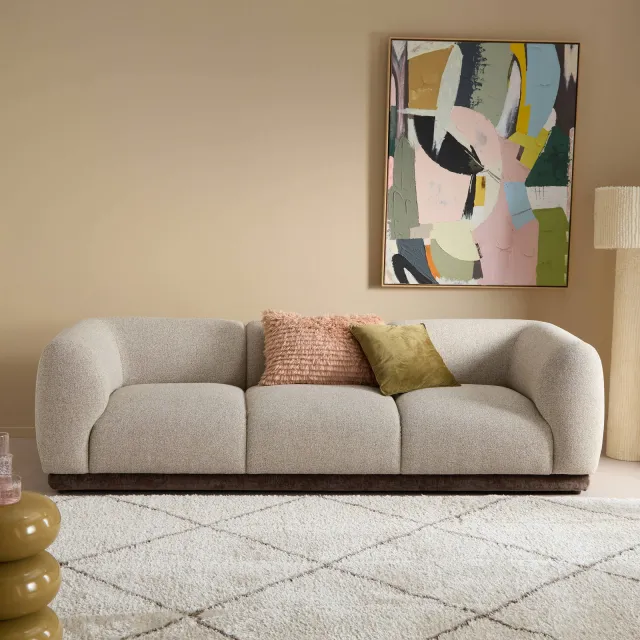 NOUS Living Lumi 3-zitsbank beige, foto 2