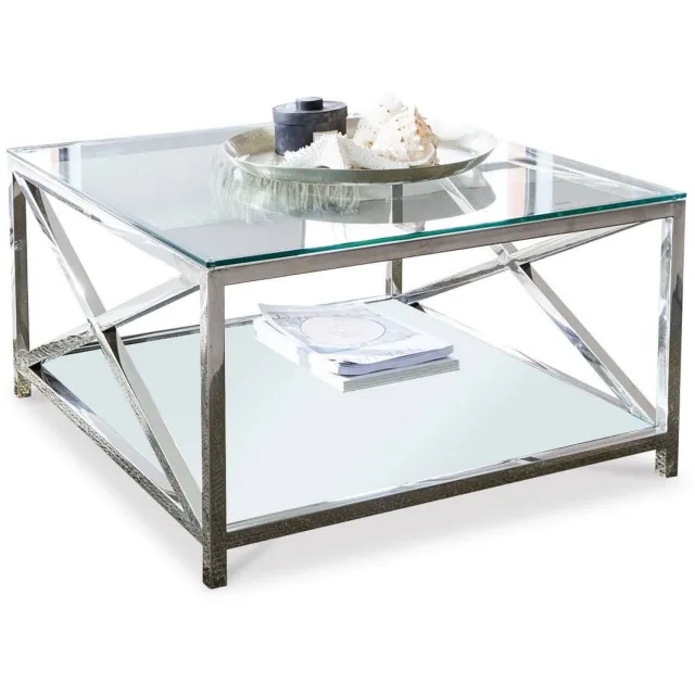 Loberon Salontafel Stamford zilverkleurig