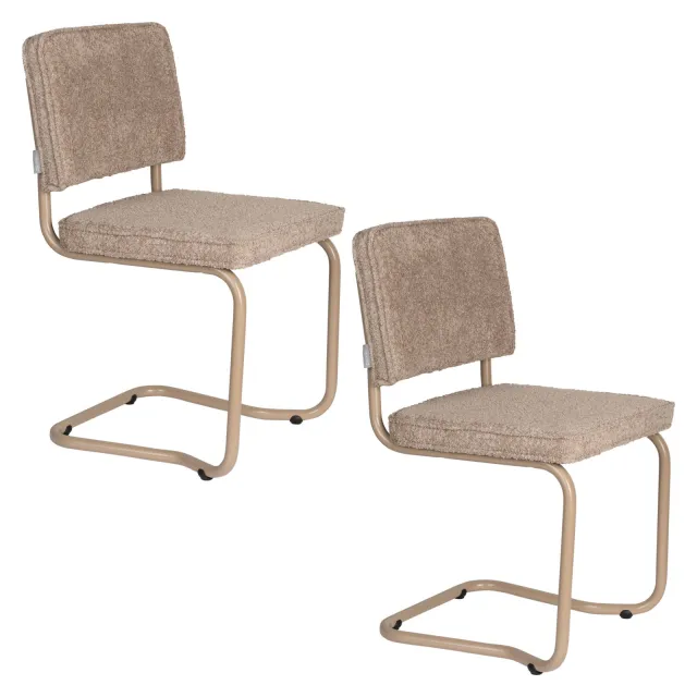 Zuiver Ridge Kink Soft eetkamerstoel beige